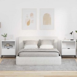 Sonata H Нощни маси 2 pcs Бяло Със Силен Гланц 49 x 36 x 61 см - Noptiere