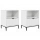 Sonata H Нощни маси 2 pcs Бяло Със Силен Гланц 49 x 36 x 61 см