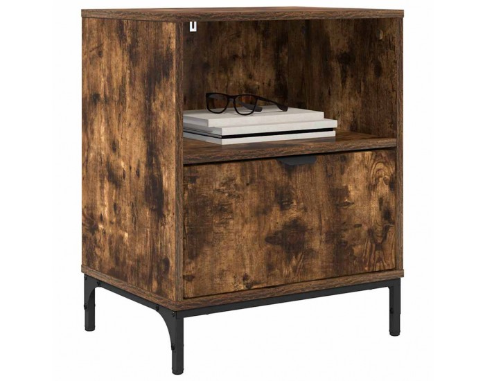 Sonata H Нощни маси 2 pcs Опушен дъб 49 x 36 x 61 см Инженерно дърво