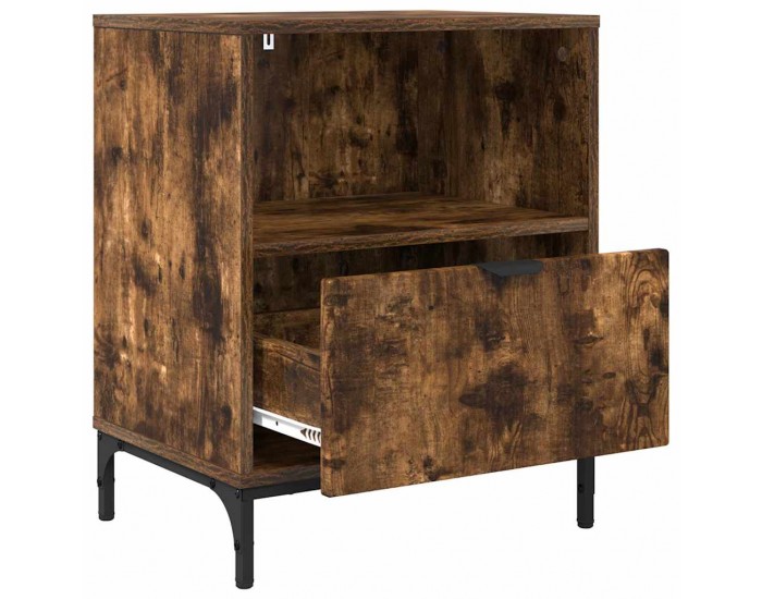 Sonata H Нощни маси 2 pcs Опушен дъб 49 x 36 x 61 см Инженерно дърво