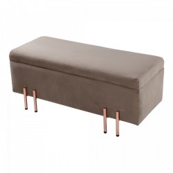 Кадифена ракла Dals 118x40x42 cm кафява [] - Pantofare