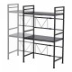 Sorsele регулируем кухненски рафт 79x40-63x32 см черен []