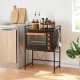 Sorsele регулируем кухненски рафт 79x40-63x32 см черен []