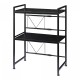 Sorsele регулируем кухненски рафт 79x40-63x32 см черен []