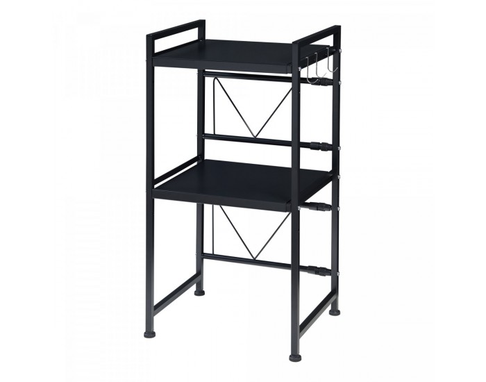 Sorsele регулируем кухненски рафт 79x40-63x32 см черен []