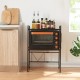 Sorsele регулируем кухненски рафт 79x40-63x32 см черен []