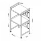 Sorsele регулируем кухненски рафт 79x40-63x32 см черен []