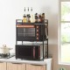 Sorsele регулируем кухненски рафт 79x40-63x32 см черен []