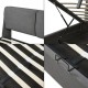 Тапицирано легло Lunner с кутия за легло 160x200 см тъмно сиво []