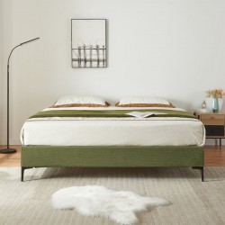 Двойно легло Lilla Cord 180x200 cm Green [] - Paturi tapițate