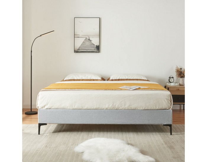 Двойно легло Lilla Textil 180x200 см светло сиво []