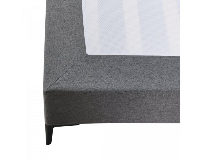 Двойно легло Lilla Textil 180x200 см тъмно сиво []