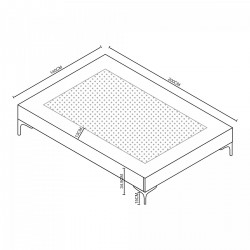 Двойно легло Lilla Cord 140x200 cm Green [] - Paturi tapițate