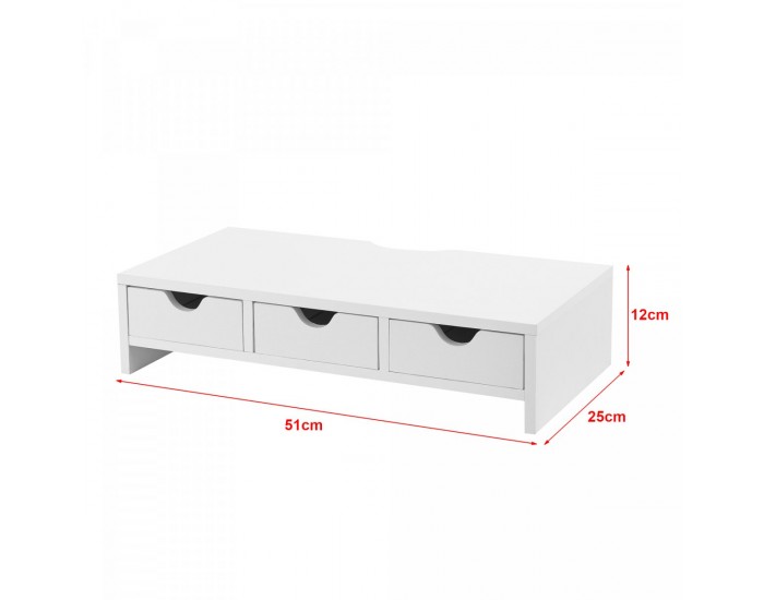 Стойка за монитор Ruovesi 12x51x25cm бяла []