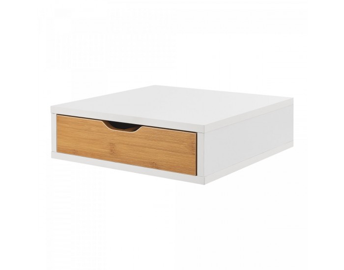 Кутия за чекмедже Vieremä 9x30x31cm бяла/бамбукова визия []