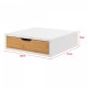 Кутия за чекмедже Vieremä 9x30x31cm бяла/бамбукова визия []