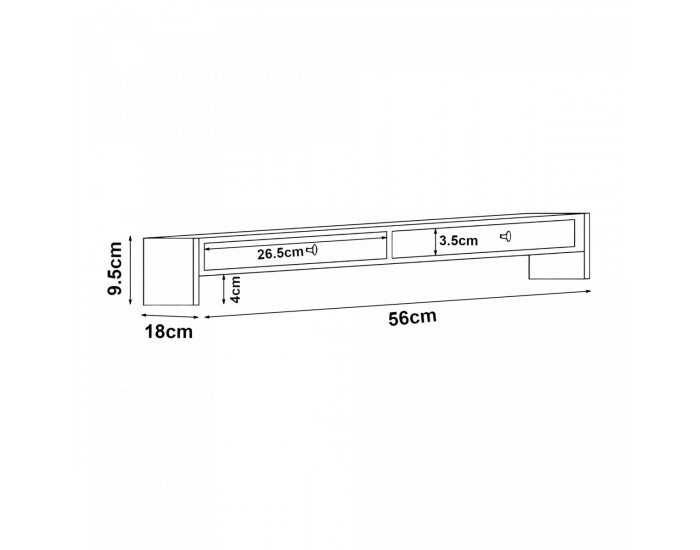 Стойка за монитор Hallstahammar 56x18x9.5 cm бамбук []