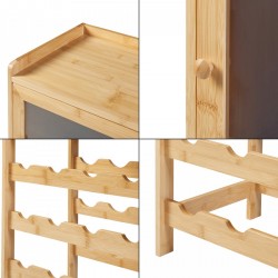 Поставка за вино Gjerstad 100x47x28см естествен бамбук [] - Living
