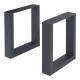 Комплект рамки за маса от 2 стоманени Makers 43x40 см черни []