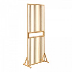 Разделител за стая отпред 197x75,5x40 см бамбук [] - Living