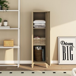 Единично шкафче Kurikka 137x38x38 см камила [] - Corpuri, vitrine, biblioteci modulare