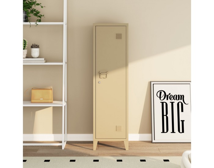 Единично шкафче Kurikka 137x38x38 см камила []
