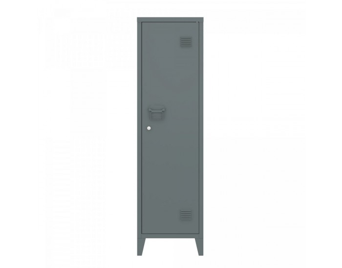 Единично шкафче Kurikka 137x38x38 см тъмно сиво []