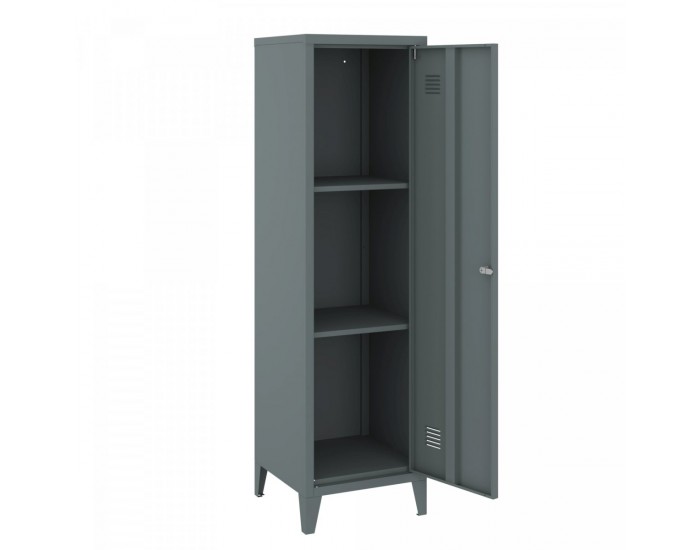Единично шкафче Kurikka 137x38x38 см тъмно сиво []