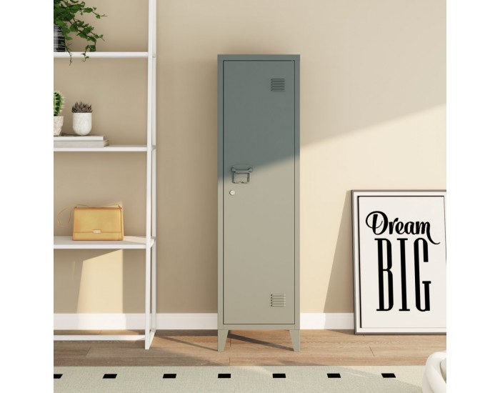Единично шкафче Kurikka 137x38x38 см тъмно сиво []