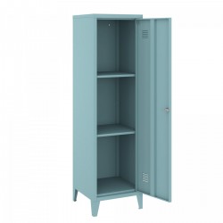 Единично шкафче Kurikka 137x38x38 см сиво-синьо [] - Corpuri, vitrine, biblioteci modulare
