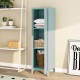 Единично шкафче Kurikka 137x38x38 см сиво-синьо []