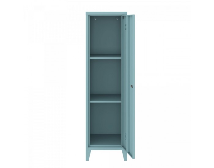Единично шкафче Kurikka 137x38x38 см сиво-синьо []
