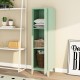 Единично шкафче Kurikka 137x38x38 см пастелно зелено []