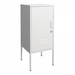 Комплект нощни шкафчета Hausjärvi от 2 бр., 82x35x35 см, стомана, бяло [] - Măsuțe de living