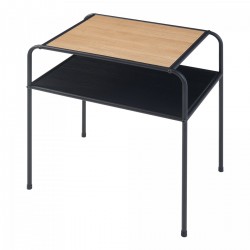 Помощна маса Krødsherad 55x51x36cm черно/дъб [] - Sonata G