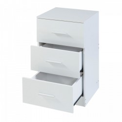 Комплект нощни шкафчета Aurdal от 2 бр., 66x37x34,5 см, бяло, гланц [] - Măsuțe de living