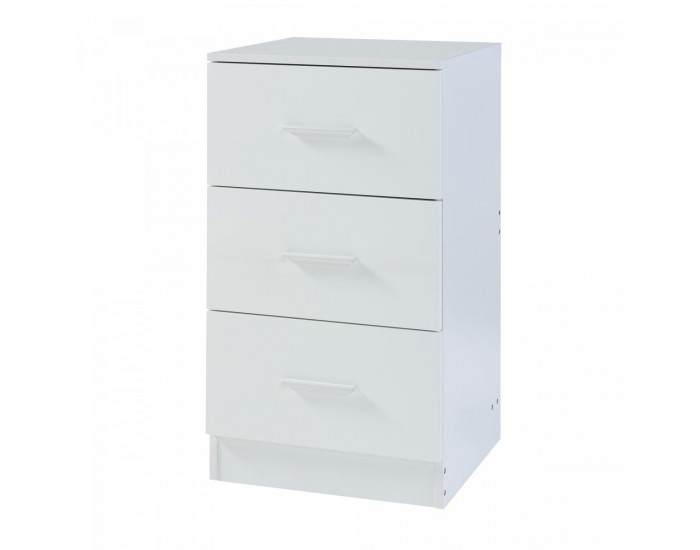 Комплект нощни шкафчета Aurdal от 2 бр., 66x37x34,5 см, бяло, гланц []