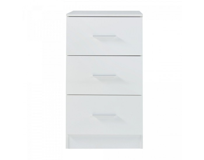 Комплект нощни шкафчета Aurdal от 2 бр., 66x37x34,5 см, бяло, гланц []