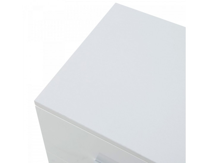 Комплект нощни шкафчета Aurdal от 2 бр., 66x37x34,5 см, бяло, гланц []