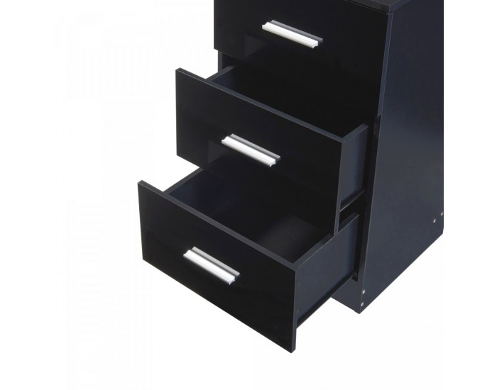 Нощно шкафче Aurdal 66x37x34,5 см черно, гланц []
