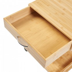 Подвижна маса Jokkmokk 56.5x43x43 cm бамбук [] - Măsuțe de living