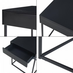 Помощна маса Rautjärvi 50x43x41cm от черна стомана [] - Măsuțe de living