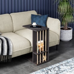 Помощна маса Siikainen 65x44x29 см Черен [] - Măsuțe de living