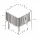 Помощна маса Tysvær 59x45x45 см бамбук/синьо []