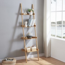 Стълба Göinge с 4 рафта от бамбук [] - Corpuri, vitrine, biblioteci modulare
