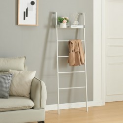 Рафт за стълба Øksnes 160x50x27,5 см бял [] - Corpuri, vitrine, biblioteci modulare