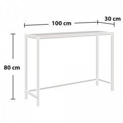 Конзолна маса Kronoby 80 x 100 x 30 см черен/изглед дърво [] - Mese