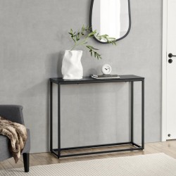 Конзолна маса Kittilä 80x100x30cm черно/мраморна визия [] - Mese