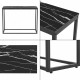 Конзолна маса Kittilä 80x100x30cm черно/мраморна визия []