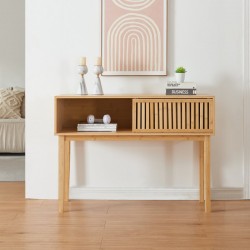 Конзолна маса Ypäjä 110x39x81 cm бамбук [] - Mese